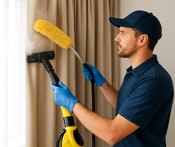 Trusted curtain steam cleaning technician Matty Curtain Cleaning double-bay-nsw QLD